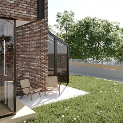 Vertical Cheadle Panel With Steel/Aluminum Posts - 600mm Height